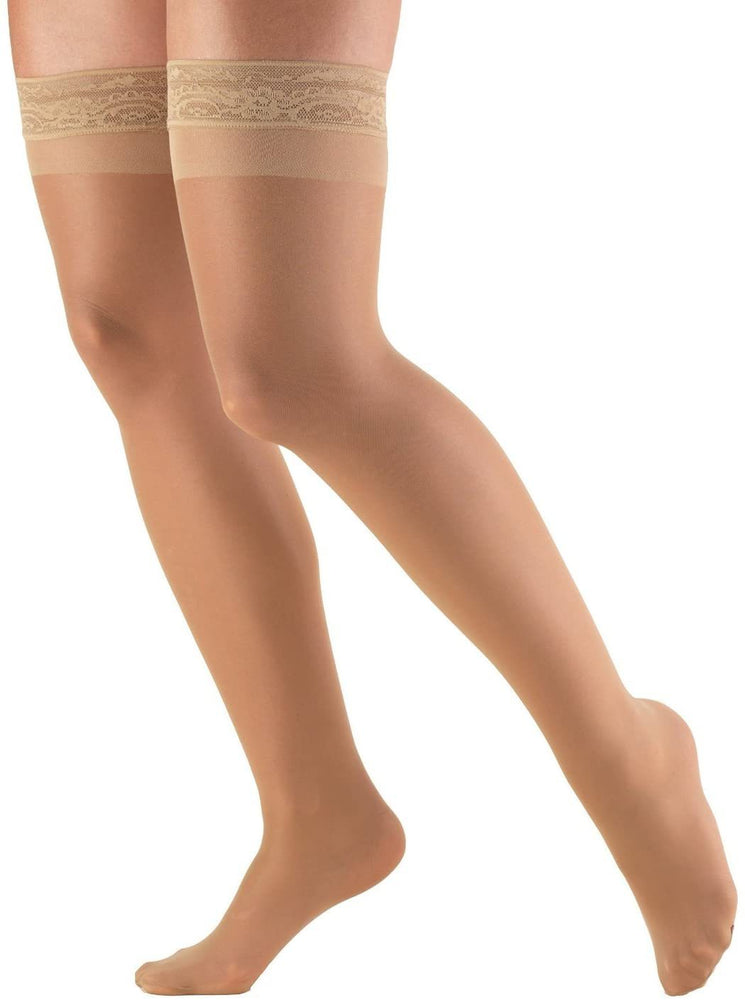 Carolon Company Compression Stockings Thigh High Size 3 Silky Nude Open Toe - STD3713SN2