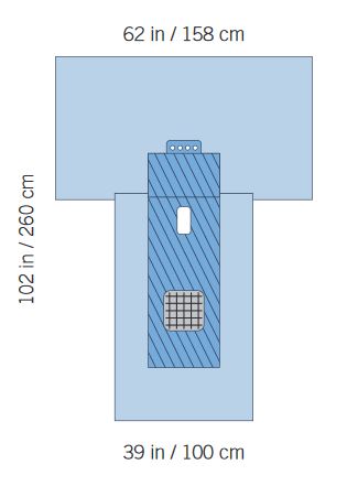SteriGuard - Urological Drape Cystoscopy T Drape 60 W X 84 W X 30 L Sterile - I80-03103G-S