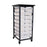 US Plastic Corp. Single Row Luxor Mobile Bin Storage Unit with Bins