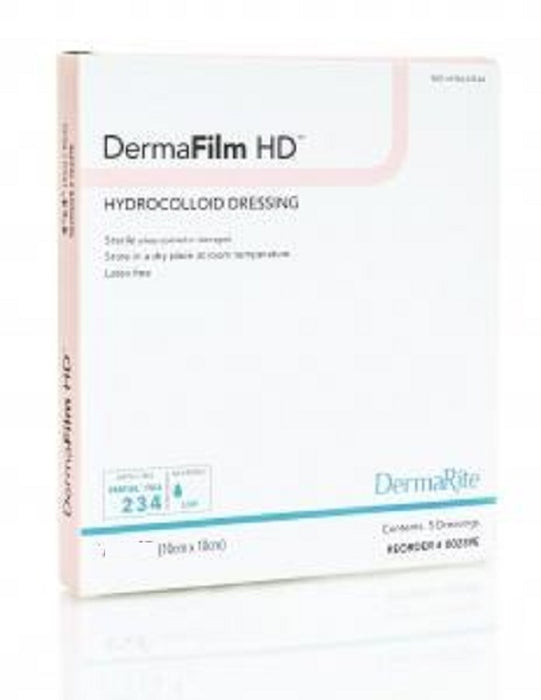 DermaRite Industries DermaFilm Hydrocolloid Dressing 4 X 6 Inch Oval Sterile - 31460