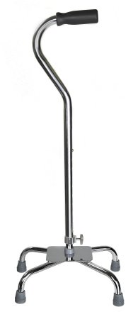 McKesson McKesson Large Base Quad Cane Steel 29 to 37-1/2 Inch Height Chrome - 146-10300-4