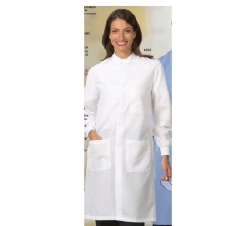 Fashion Seal Uniforms - Lab Coat Ceil Blue Small Knee Length Reusable - 6404-S