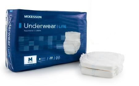 McKesson Adult Absorbent Underwear Lite Pull On Disposable Light Absorbency Medium