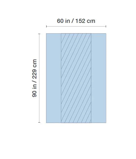 HydraGuard - Table Drape 60 X 90 Inch Back Table - I80-13109-S
