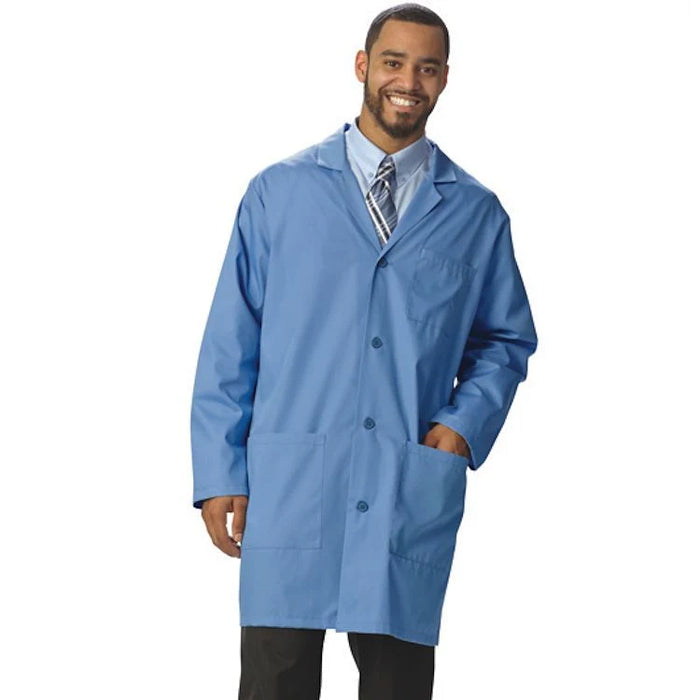 Fashion Seal Uniforms - Lab Coat Pewter Large Knee Length Reusable - 3303- L