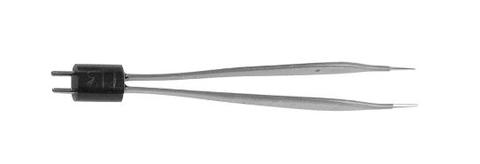 J & J Healthcare Systems Megadyne Bipolar Forceps Adson 4 Inch NonLocking Bayonet Handle 1 mm Tips - 4040J