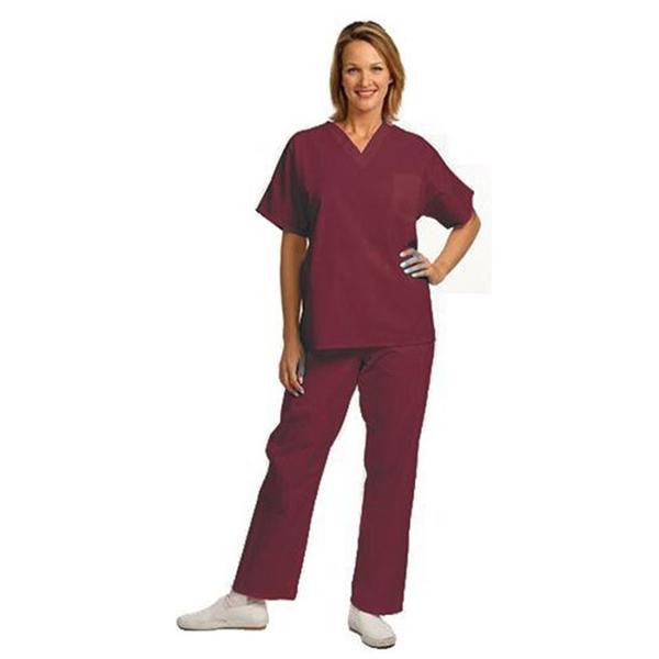 Fashion Seal Shirt Scrub Fashion Seal 78741 Unisex Medium Burgundy Ea - 78741-M