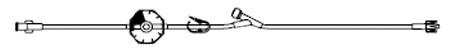 MPS Medical Extension Set 20 Inch Tubing 1 Port 5 mL Priming Volume - EF-020-11