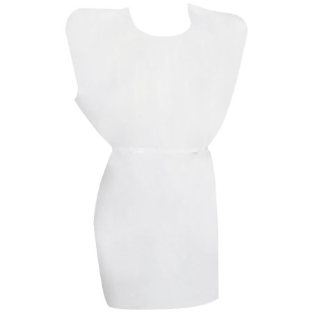 McKesson - Patient Exam Gown One Size Fits Most White Disposable - 18-10846