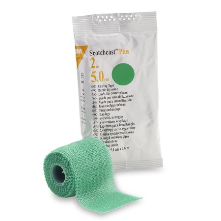3M Scotchcast Plus - Cast Tape 2 Inch X 12 Foot Fiberglass / Resin Green - 82002G