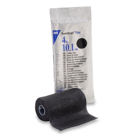 3M Scotchcast Plus - Cast Tape 4 Inch X 12 Foot Fiberglass / Resin Black - 82004A