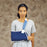 Deroyal Shoulder Immobilizer  Medium Canvas / Foam Contact Closure Left Or Right Arm - 9023-02