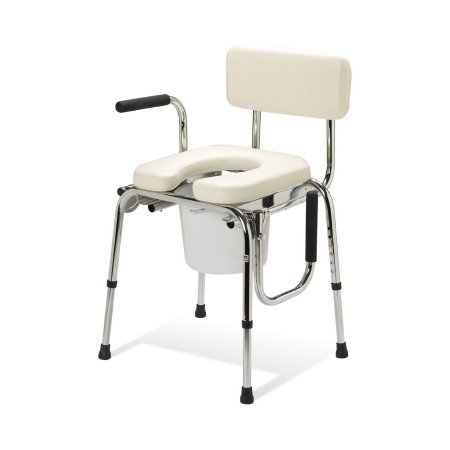 Guardian - Commode Chair Drop Arm Steel Frame Removable Back 18-1/2 Inch Seat Width - Medline - G98204