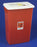 Cardinal SharpSafety Sharps Container 1-Piece 26 H X 18-1/4 W X 12-3/4 D Inch 18 Gallon Red Hinged Lid - 8991