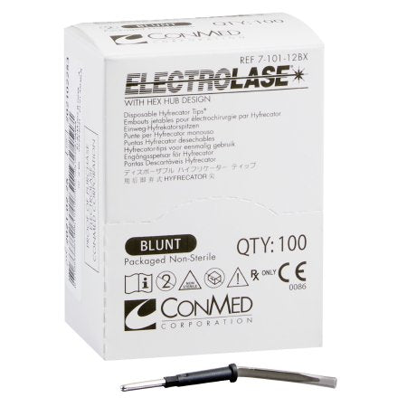 Electrolase - Blade Electrode Stainless Steel Blunt Blade Tip Disposable NonSterile - 7-101-12CS