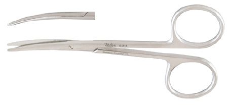 Miltex Miltex Strabismus Scissors 4 Inch Length OR Grade Stainless Steel (German) NonSterile Finger Ring Handle Curved Blade Blunt/Blunt - 5-314
