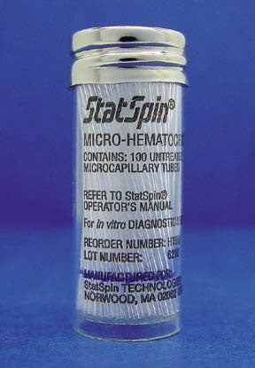 Hemocue StatSpin Capillary Blood Collection Tube Micro-hematocrit Plain 40 mm Length 9 µL Without Color Coding Without Closure Glass Tube - HT9U-10