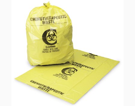 Medegen Medical Products - Chemo Waste Bag 12 to 16 gal. Yellow Bag Polyethylene 25 X 34 Inch - 9230