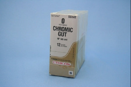 SUTUPAK - Suture without Needle Chromic Gut Absorbable Size 0 18 Inch Suture - SG14T