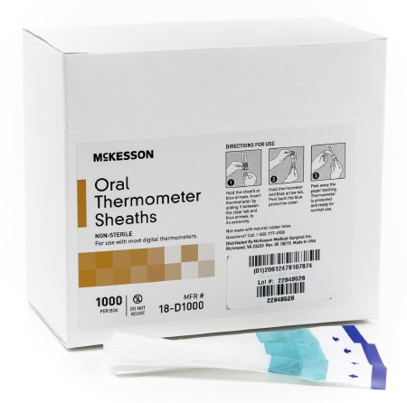 McKesson McKesson Oral Thermometer Sheath For Digital Thermometer 1000 Disposable Sheaths per Box - 18-D1000