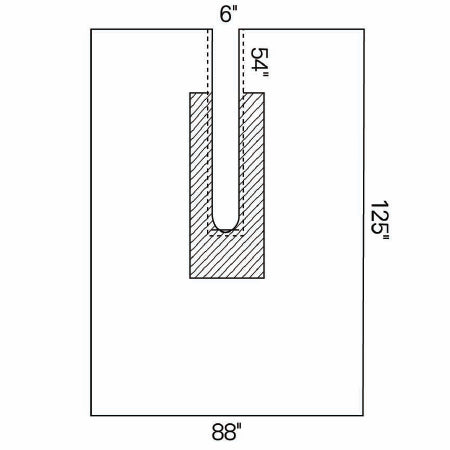 O&M Halyard - Surgical Drape Large Ortho U-Drape 88 W X 125 L Inch Sterile - 89311
