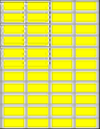 Timemed - Blank Label Printer Label Yellow Laser Piggyback 3/4 X 1-3/4 Inch - DPSL-PC5-2