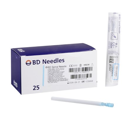 BD - Spinal Needle Quincke Style 25 Gauge 2 Inch Short , Neonatal Type - 405078