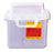 Becton Dickinson Sharps Container 1-Piece 10-3/4 H X 10-3/4 W X 4D Inch 5.4 Quart Pearl Horizontal Entry Lid - 305444