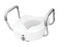 Apex-Carex Healthcare E-Z Lock Raised Toilet Seat with Arms 5 Inch Height White 300 lbs. Weight Capacity - FGB311C0 0000