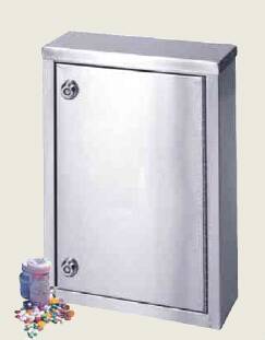 Beam - Narcotic Cabinet Wall Mount Stainless Steel 2 Shelves Double Key Lock - 181451