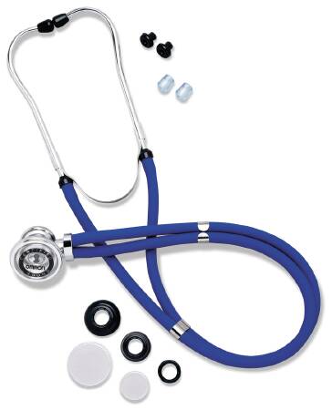 Omron Healthcare Omron Sprague Stethoscope Black 2-Tube Double Sided Chestpiece - 416-22-BLK
