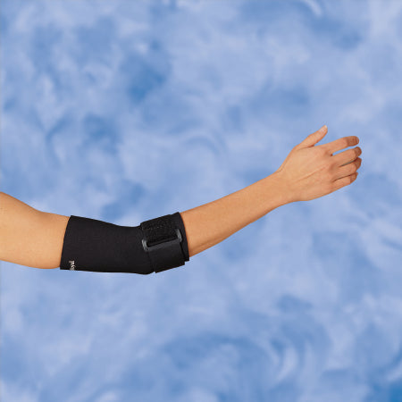 Deroyal Elbow Sleeve With Support Strap  Medium Pull-On / Hook And Loop Strap Closure Left Or Right Elbow 10 To 11 Inch Forearm Circumference Black - NE7728-73