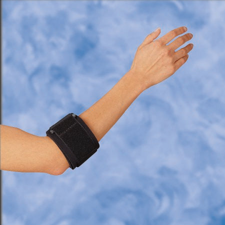 Deroyal Elbow Support  One Size Fits Most D-Ring / Hook And Loop Strap Closure Tennis Elbow Strap Left Or Right Elbow 3 X 16 Inch Black - NE7730-70