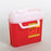 Becton Dickinson Sharps Container 1-Piece 10-3/4 H X 10-3/4 W X 4D Inch 5 Quart Red Horizontal Entry Lid - 305443