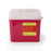 BD Gardian - Sharps Container 11-7/10 H X 16-3/5 W X 4-1/2 D Inch 5.4 Quart Red Base / White Lid Horizontal Entry Counter Balanced Cylinder Lid - 305443