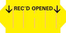 TXII - Pre-Printed Label Advisory Label Yellow Received Opened Black Quality Control Label 1/2 X 1 Inch - TX-RO