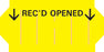 Precision Dynamics TXII Pre-Printed Label Advisory Label Received Opened Yellow 1/2 X 1 Inch - TX-RO