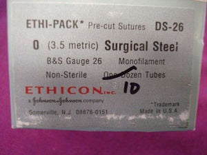 ETHI-PACK - Suture without Needle Stainless Steel Nonabsorbable Uncoated 20 Gauge 18 Inch Suture - DS20