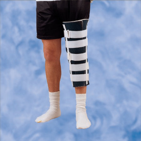 Deroyal Knee Immobilizer  One Size Fits Most Hook And Loop Closure 19 Inch Length Left Or Right Knee - 4433-11