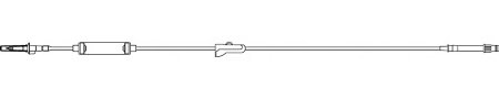 ICU Medical Cysto-Bladder Irrigation Set 55 mL 0.241 Inch OD 77 Inch 1 Lead Plastic - 654401