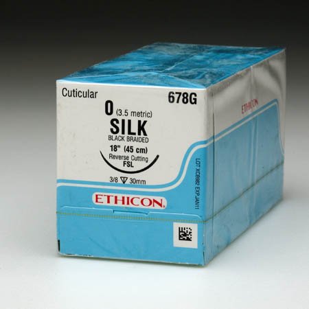 Perma - Hand SUTUPAK - Suture without Needle Braided Silk Nonabsorbable Coated Size 3 - 0 18 Inch Suture - SA64H