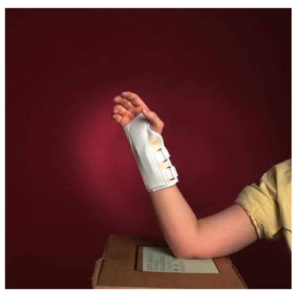 Scott Specialties Inc Splint Adult Wrist Canvas White Size 8" X-Large Left Ea - 3960XL-L