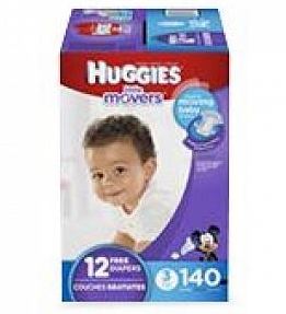 Kimberly Clark Huggies Little Movers Baby Diaper Tab Closure Size 4 Disposable Moderate Absorbency - 49679