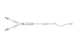 ICU Medical BLOOD SET, Y-TYPE MACROBORE PREPIERCED 80" (48/CS) - 1421728