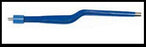 Covidien Valleylab Bipolar Forceps Gerald 7-1/2 Inch Surgical Grade Coated Stainless Steel NonSterile NonLocking Bayonet Handle Straight 0.7 mm Tips - E4057CT