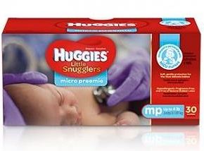 Kimberly Clark Huggies Little Snugglers Baby Diaper Tab Closure Micro Preemie Disposable Moderate Absorbency - 40581