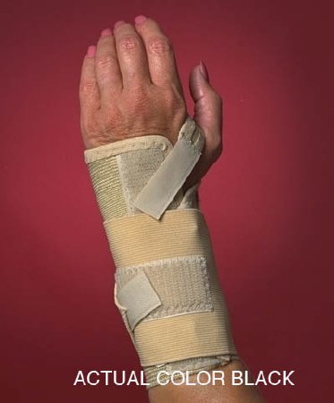 Scott Specialties - Wrist Support with Tension Strap Elastic / Plastic Left Hand Black Small - 1378 BLA SML