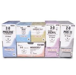 J & J Healthcare Systems Coated Vicryl Suture with Needle Absorbable Coated Violet Suture Braided Polyglactin 910 Size 2-0 18 Inch Suture 1-Needle 26 mm Length 1/2 Circle Taper Point Needle - J726D
