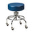 Chrome Series - Base Stool Backless Screw Adjustment 4 Casters Black - 2102-24-3BK