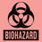 Timemed - Pre-Printed Label Warning Label Fluorescent Red Paper Biohazard / Symbol Black Biohazard 1 X 1 Inch - BH-11